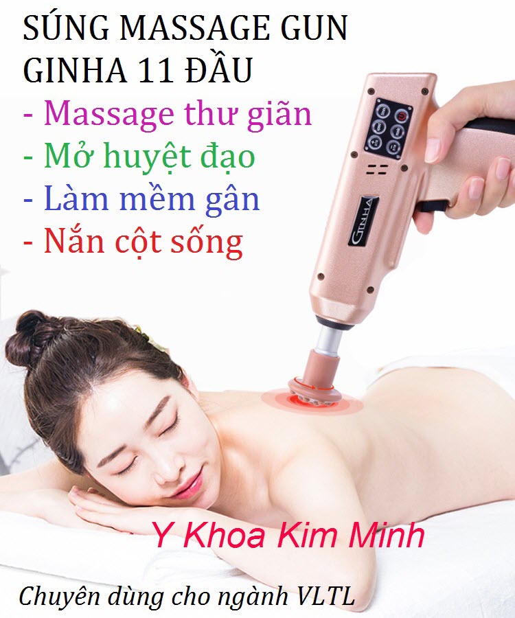 Súng masssage trị liệu cơ xương khớp thần kinh cột sống dùng cho ngành vật lí trị liệu