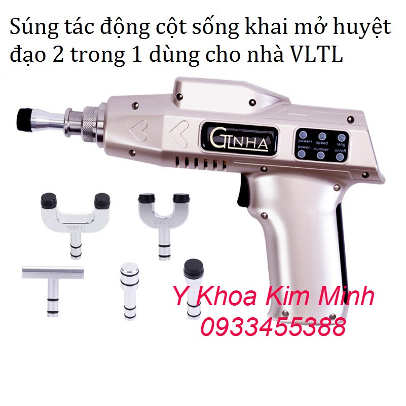 Súng tác động cột sống khai mở huyệt đạo 2 trong 1 HL-008
