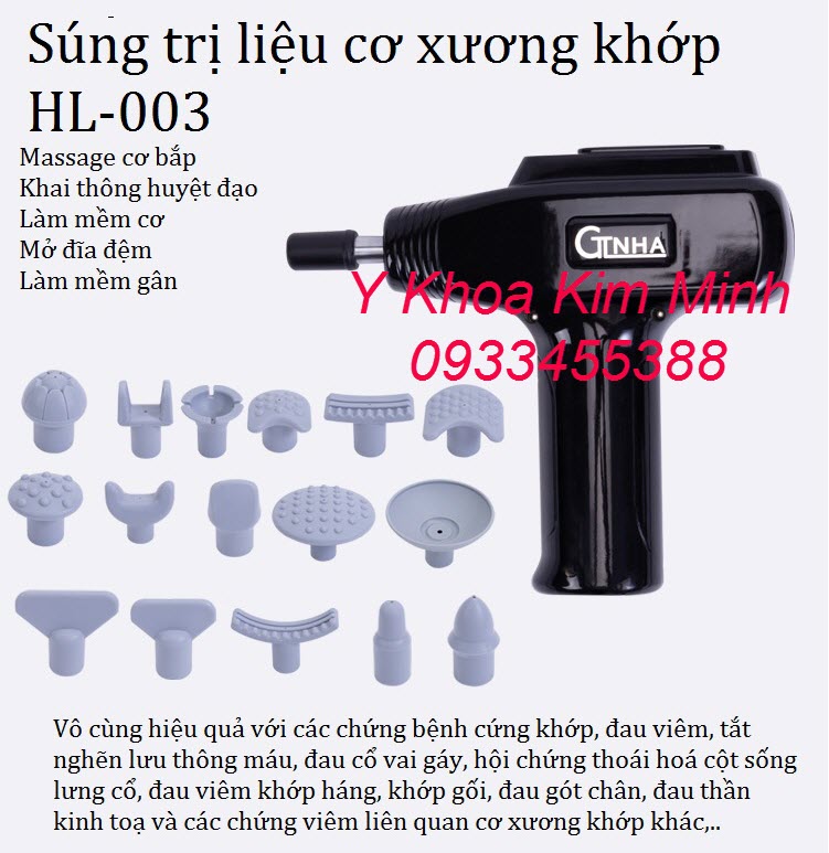 Súng trị liệu giảm đau cột sống, trị liệu cơ xương khớp HL-003