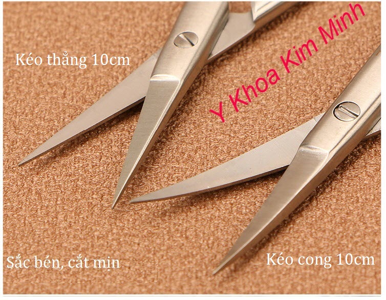 Kéo y tế dùng cho phẫu thuật thẩm mỹ cắt mắt 2 mí dài 10cm