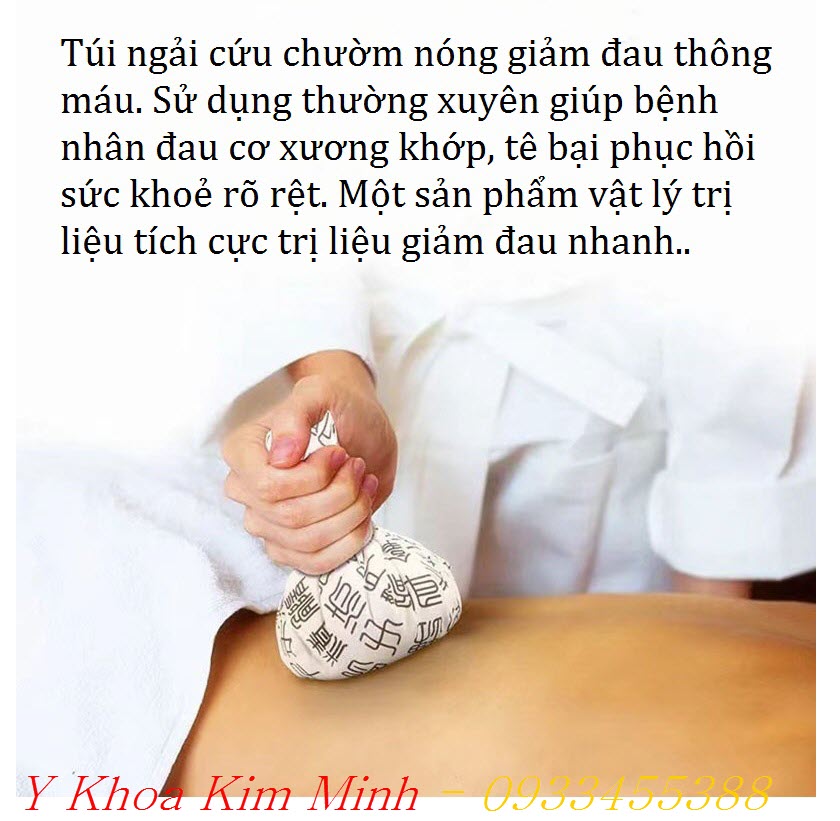 10 công dụng của túi ngải cứu, gối ngải cứu chườm nóng chữa bệnh đau cơ xương khớp