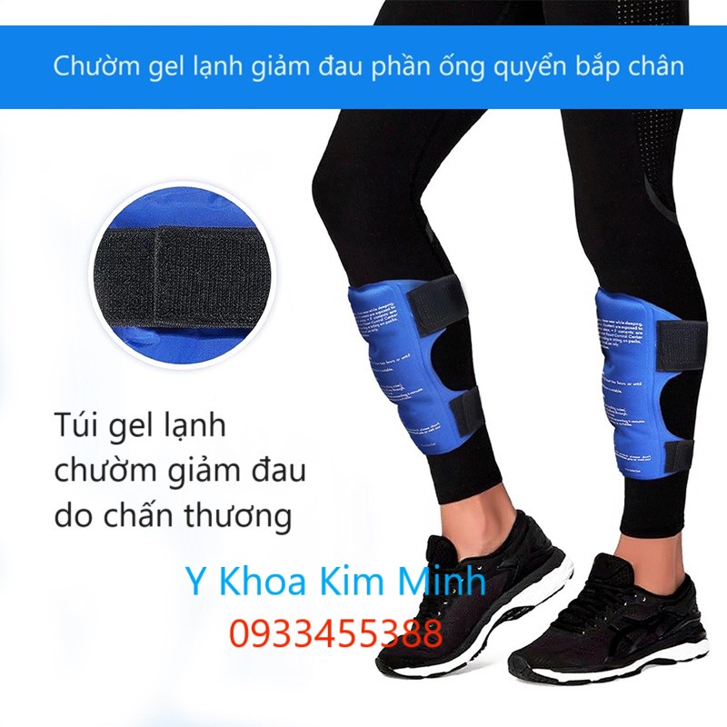 Túi gel chườm lạnh giảm đau, viêm sưng chân do chấn thương thể thao