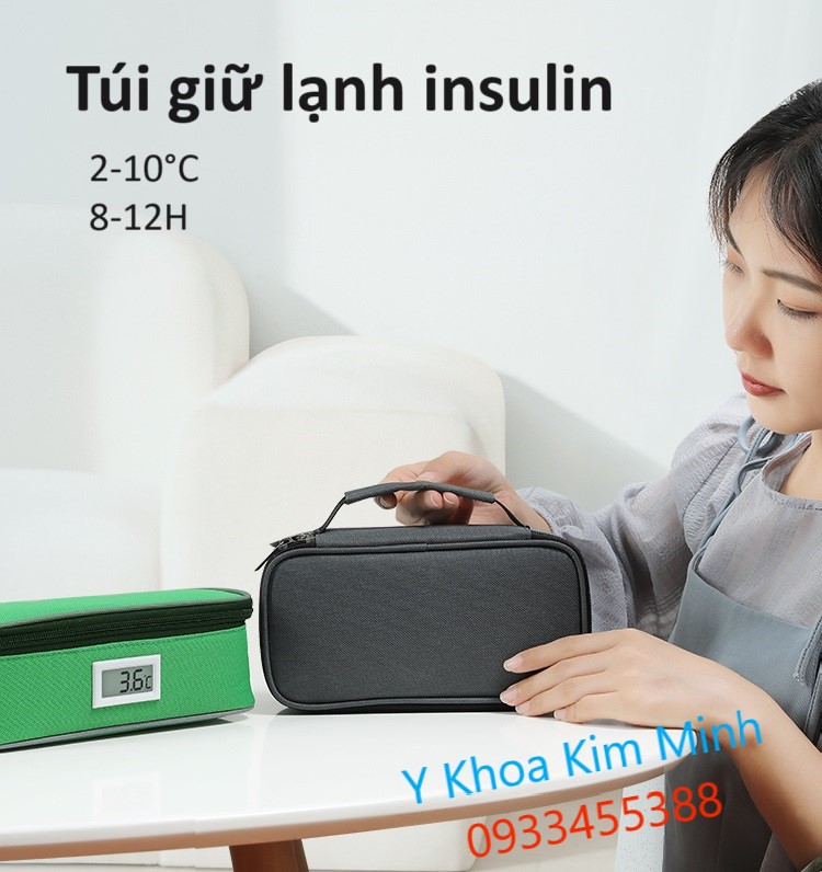 Túi giữ lạnh insulin dùng cho bệnh nhân tiểu đường lấy insulin từ bệnh viện