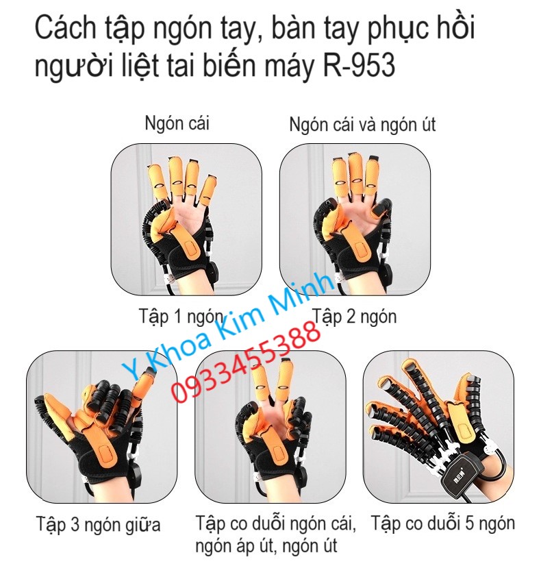 Cách tập ngón tay, bàn tay cho người liệt tai biến của máy Robot R-953