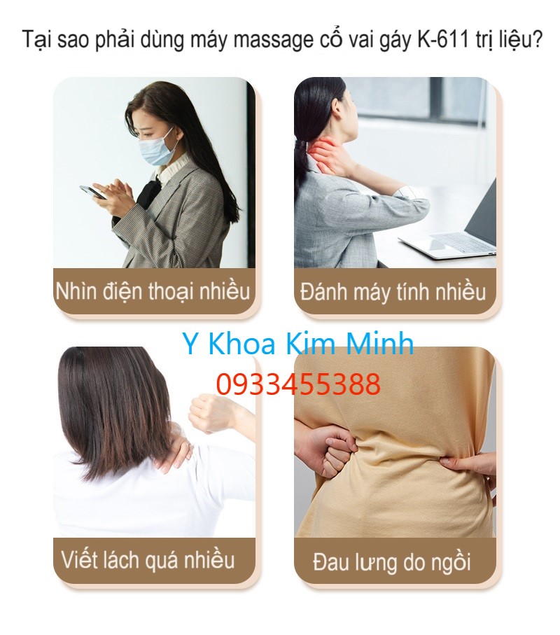 Tại sao phải dùng máy massage trị liệu giảm đau cổ vai gáy K611