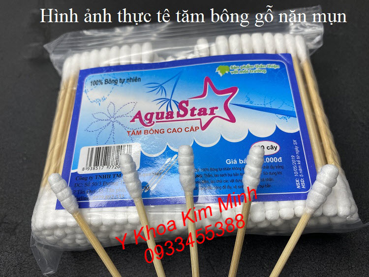 Tăm bông gỗ lấy mụn dùng cho spa - Y khoa Kim Minh