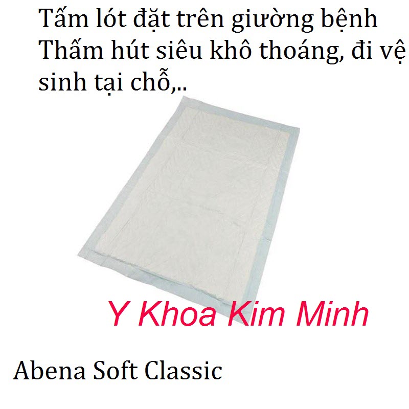 Tấm miếng lót đặt lưng người bệnh tại giường y tế siêu thấm hút Abena Soft Classic 60 x 90 cm