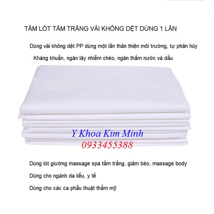 Tấm lót tắm trắng trải giường thẩm mỹ spa bán tại Tp Hồ Chí Minh - Y khoa Kim Minh