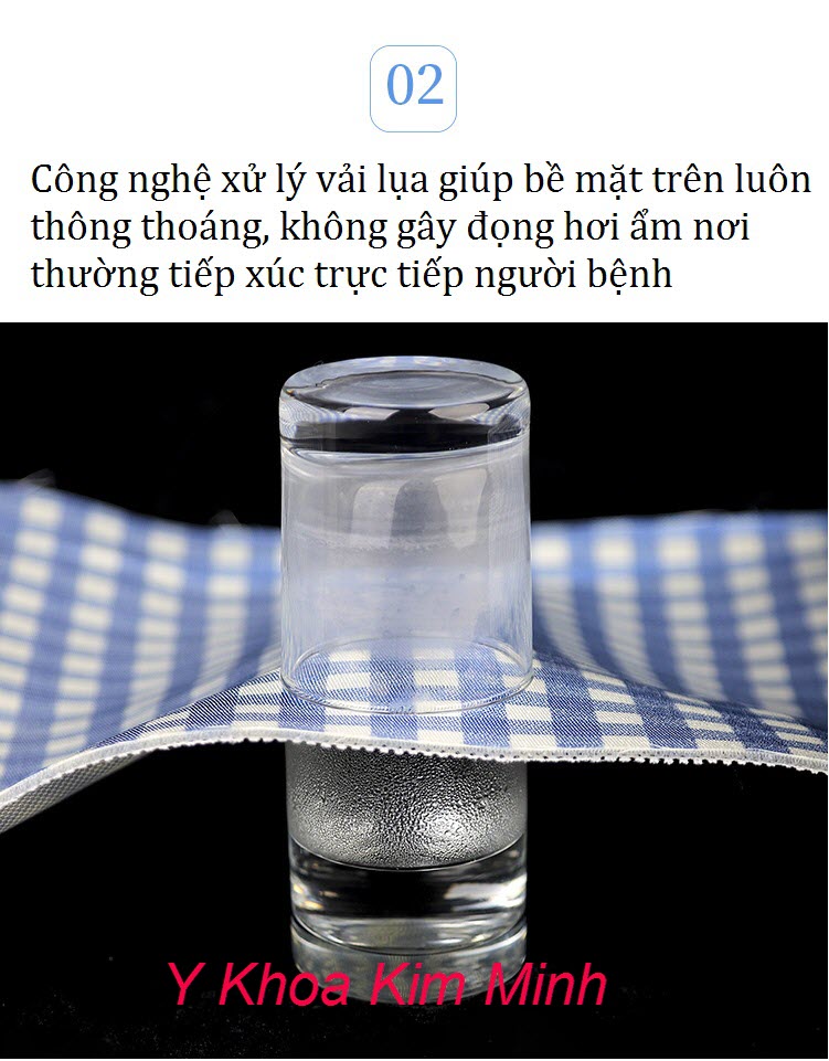 Bề mặt miếng lót trải giường người bệnh nằm