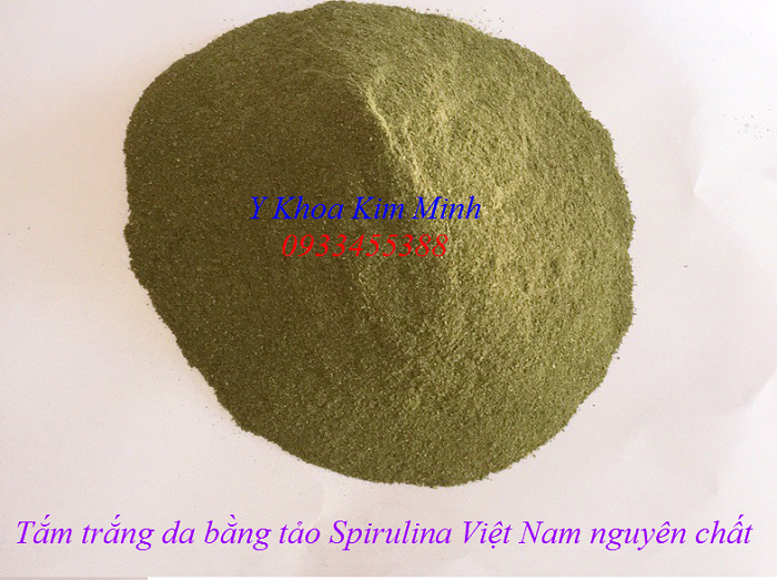 Tắm trắng da bằng bột tảo biển Spirulina Việt Nam nguyên chất - Y Khoa Kim Minh