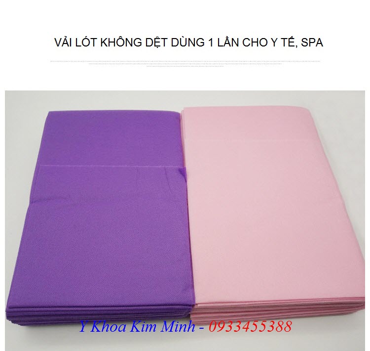 Tấm vả lóti không dệt dùng 1 lần cho y tế spa thẩm mỹ viện - Y khoa Kim Minh 0933455388