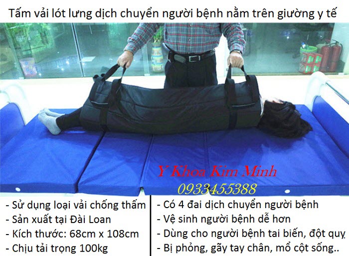 Miếng lật chống thấm, tấm vải lót dịch chuyển vệ sinh người bệnh tại giường y tế - Y Khoa Kim Minh