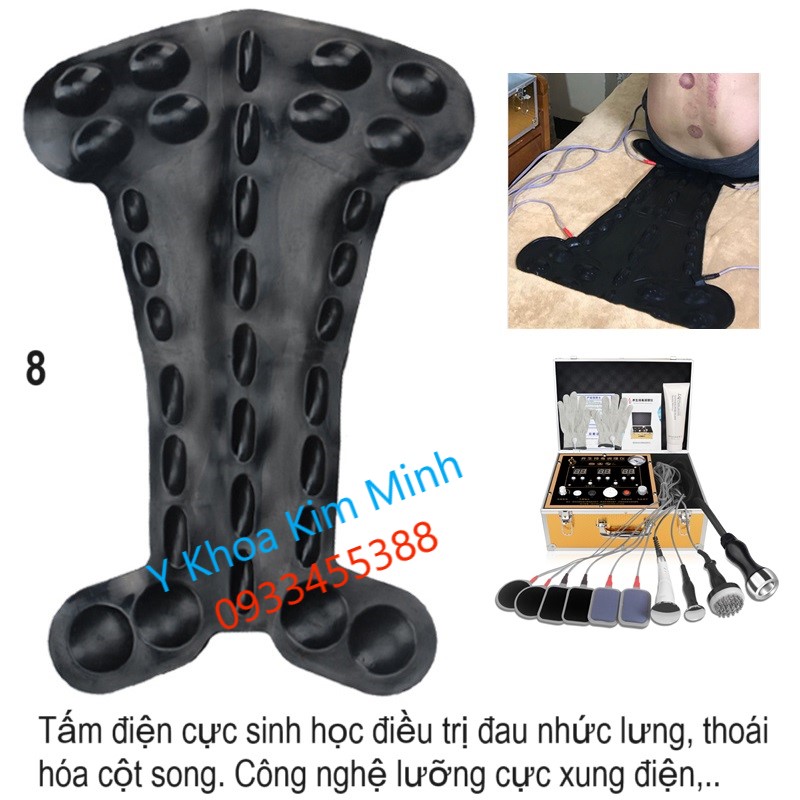 Tám điện cực xung điện sinh học điều trị đau lưng, đau cột sống của máy DDS-9