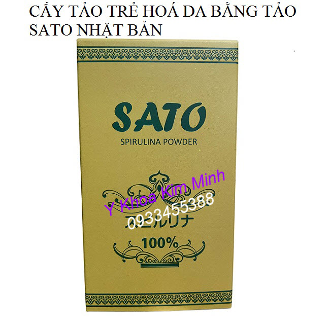 Tảo bột Sato Nhật Bản dùng máy phi kim nano căng bóng, chống nhăn, trẻ hoá da nhập khẩu - Y Khoa Kim Minh