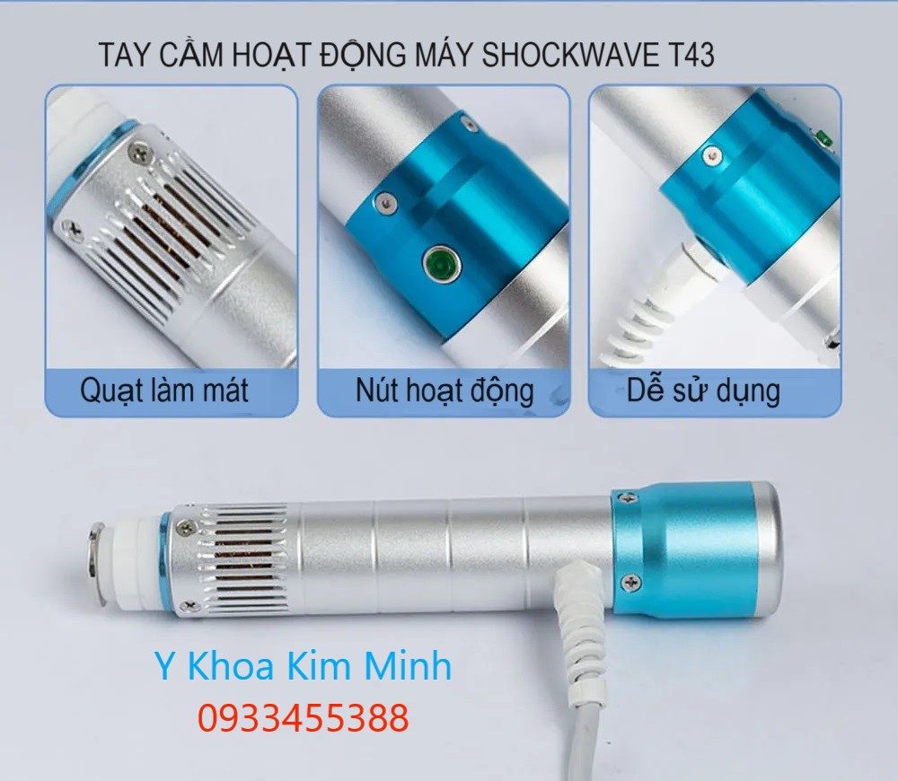 Tay cầm hoạt động máy xung kích shockwave T43