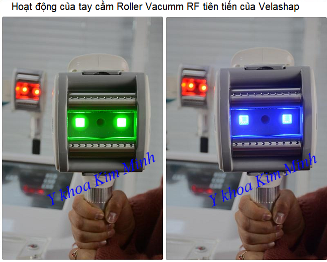 Tay cầm điều trị điêu khắc hình thể V-Nine Velashap - Y khoa Kim Minh Tay cam dieu tri giam beo va dieu khac body cua may giam beo V-Nine Velashap - Y khoa Kim Minh