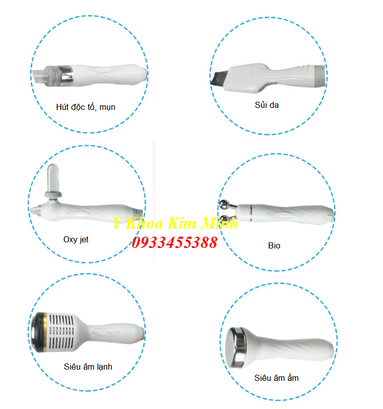 6 tay cầm điều trị máy oxy jet H2O2 - Y Khoa Kim Minh Tay cầm điều trị máy oxy chăm sóc da - Y khoa Kim Minh 0933455388
