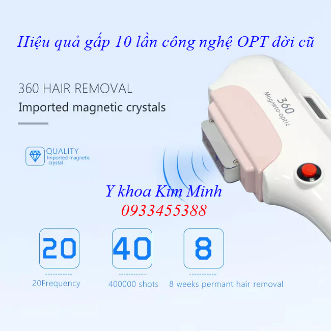 Tay cam may triet long OPT 360 hieu qua gap 10 lan OPT doi cu - Y Khoa Kim Minh 0933455388