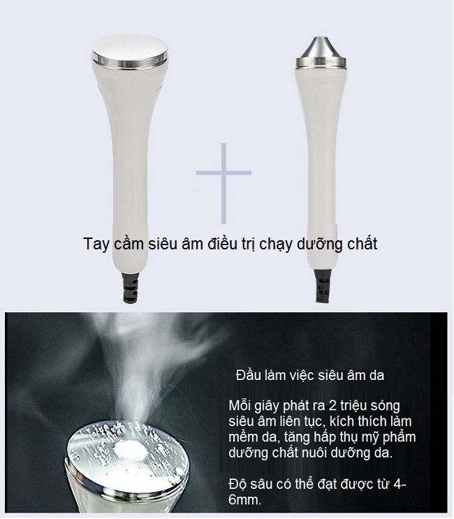 Tay cầm siêu âm điều trị đẩy dưỡng chất chăm sóc da - Y khoa Kim Minh