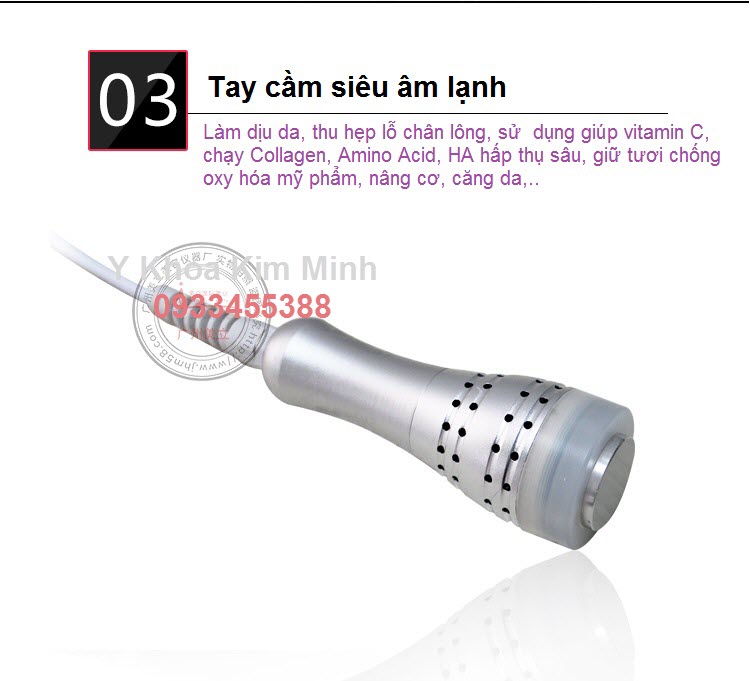 Tay cam sieu am lanh tre hoa da, cang bong, tao do min cho da tuc thi KM411 - Y khoa Kim Minh