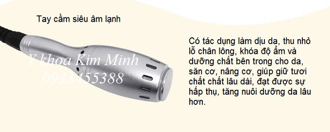 Tay cầm siêu âm lạnh làm dịu da, nâng cơ trẻ hóa da của máy RF 3D - Y khoa Kim Minh