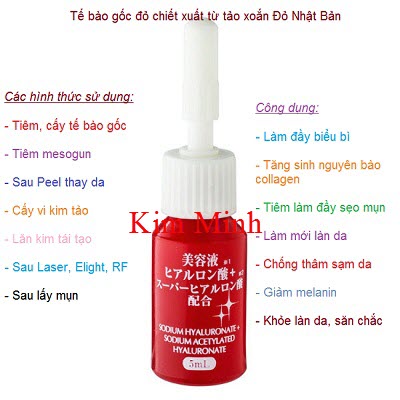 Tế bào gốc đỏ tảo xắn chuyên lăn kim điều trị nhập khẩu Nhật Bản bán tại Y khoa Kim Minh