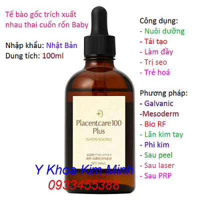 Tế bào gốc nhau thai tươi Nhật Bản - Y khoa Kim Minh Tế bào gốc nhau thai cuốn rồn Baby Nhật Bản Placencare Plus - Y khoa Kim Minh