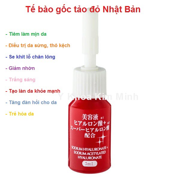 Te ban goc do Nhat Ban 5ml dung tiem trang sang, min da - Y Khoa Kim Minh