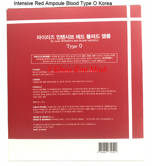 Huyết thanh tế bào gốc tiểu cầu đỏ EGF dùng lăn kim nhập khẩu Hàn Quốc