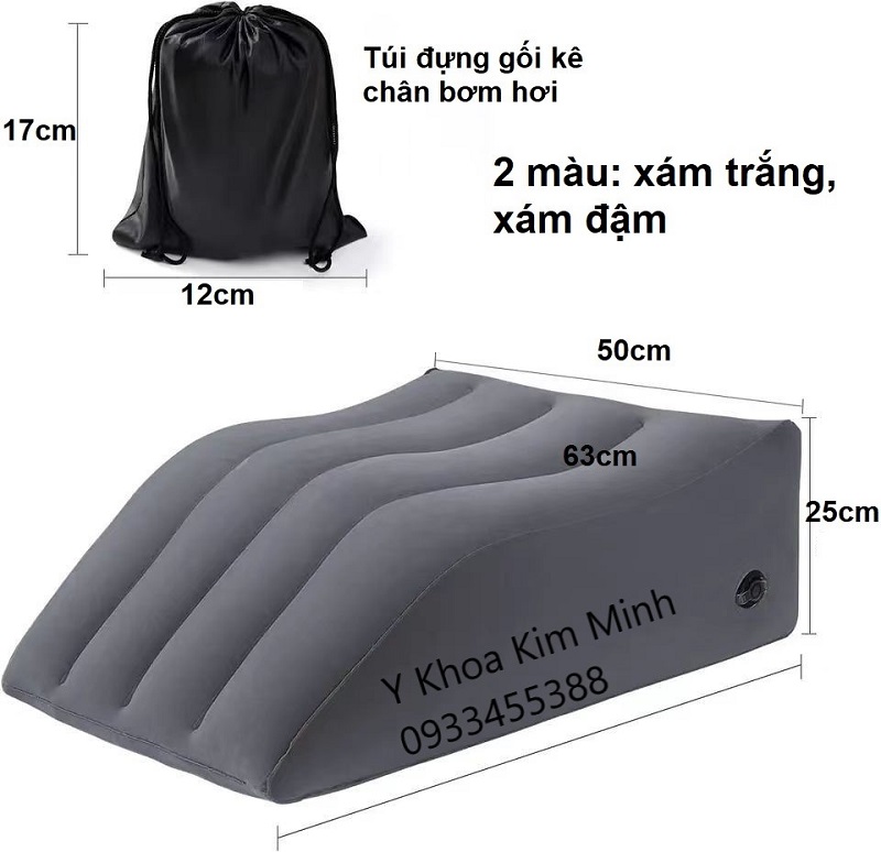 Thông số kỹ thuật gối kê chân bơm hơi