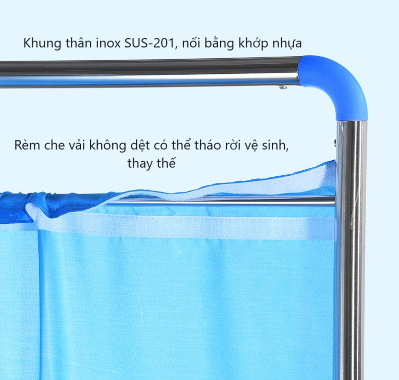 Thông số kỹ thuật rèm che 4 cánh có khóa chân di động