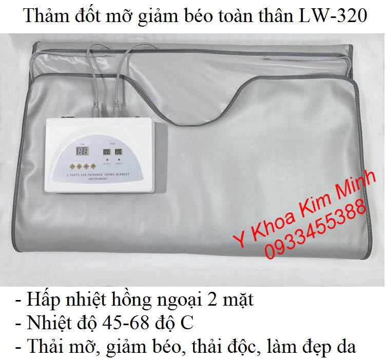 Thảm nằm đốt mỡ giảm béo body LW320 kết hợp với tinh dầu massage giảm béo