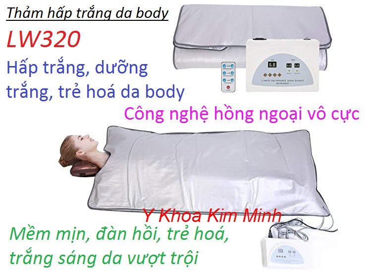 Thảm nhiệt hồng ngoại LW320 với công nghệ hấp trắng da và trẻ hoá da vượt trội đang được các spa sử dụng nhiều Thảm nhiệt hồng ngoại dùng hấp dưỡng trắng da toàn thân vượt trội cung cấp bán giá sỉ tại Y Khoa Kim Minh