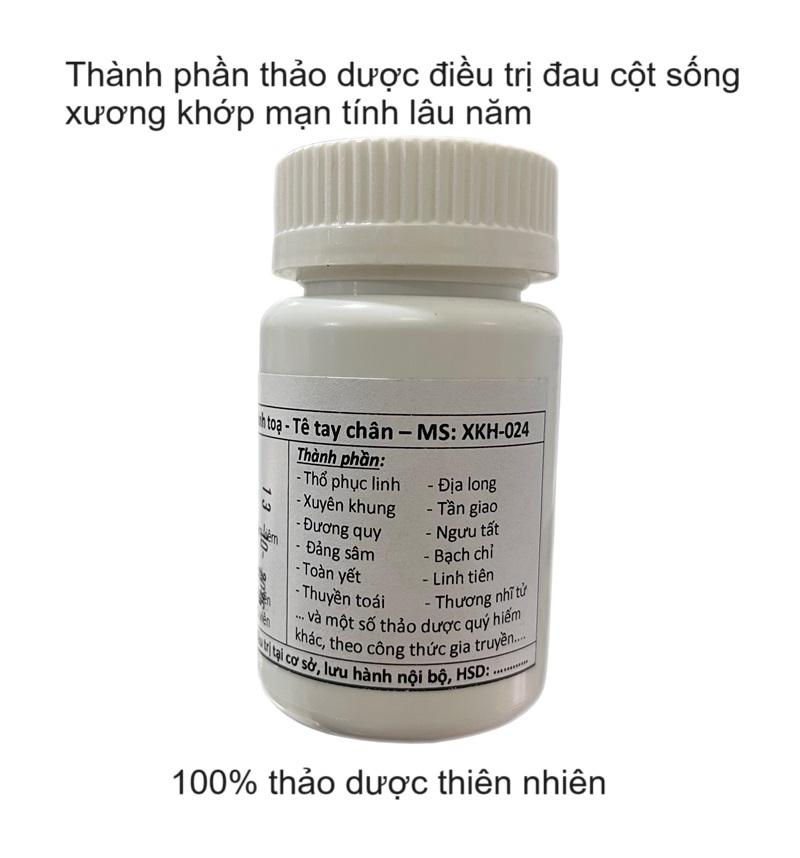 Thành phần của thảo dược trị đau cột sống xương khớp mạn tính