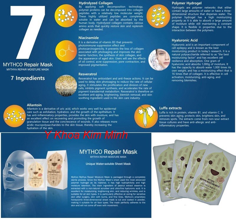 Cách thành phần dưỡng chất của mặt nạ Mythya Repair Moisture Mask