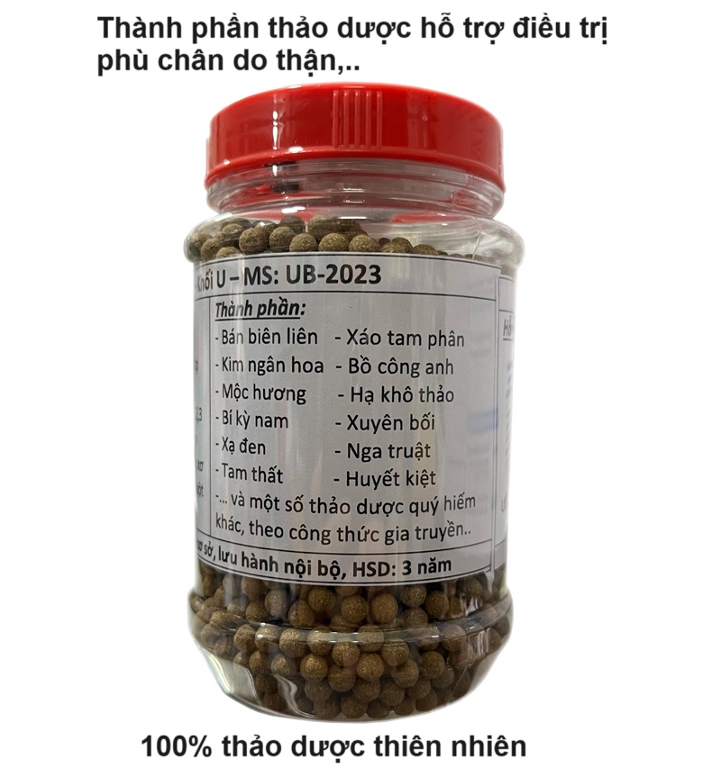 Thành phần chính của thảo dược hỗ trợ điều trị bệnh phù chân do thận