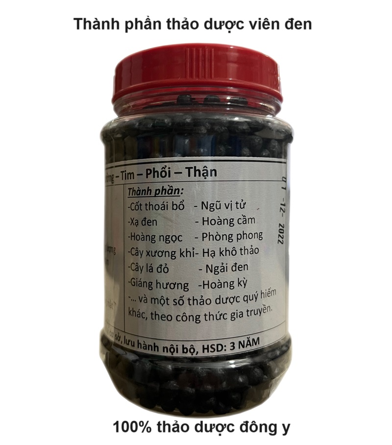 Thành phần của thảo dược viên đen đông y dùng cho người bệnh bị rối loạn chuyển hóa lipid máu
