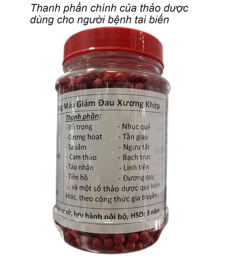 Thành phần thuốc bắc của thuốc thảo dược dùng cho người bệnh tai biến