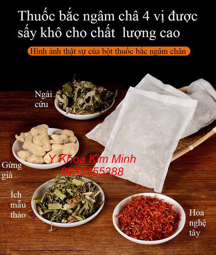 Thành phần thảo dược của thuốc bắc ngâm chân 4 vị - Y khoa Kim Minh
