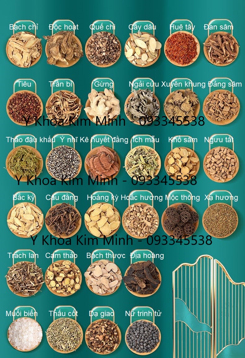 Thành phần thảo dược ngâm chân 32 vị thuốc bắc