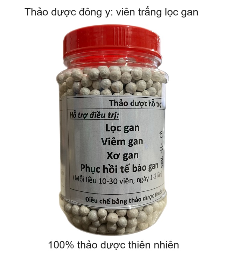 Thảo dược đông y viên trắng lọc gan cho người hay bị viêm gan xơ gan