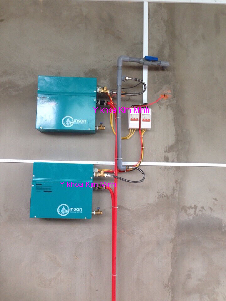 Thi cong lap dat phong xong hoi uot steam Gunsan Han quoc bao hanh 2 nam Y Khoa Kim Minh