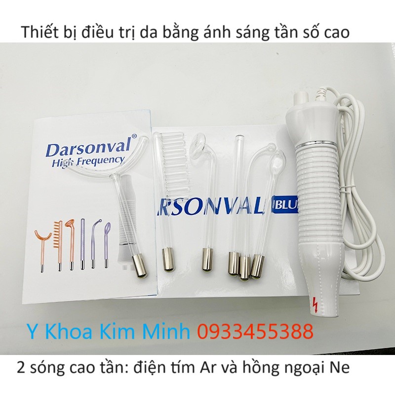 máy điện tím cao tần Ne Ar dieu trị da mụn, da dầu, da dị ứng nổi sần đổ