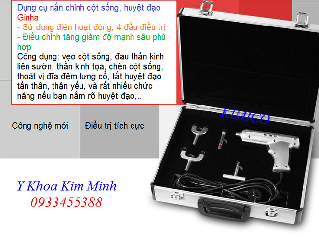 Bán thiết bị điều trị đau cột sống, chỉnh cột sống và huyệt đạo Ginha - Y khoa Kim Minh
