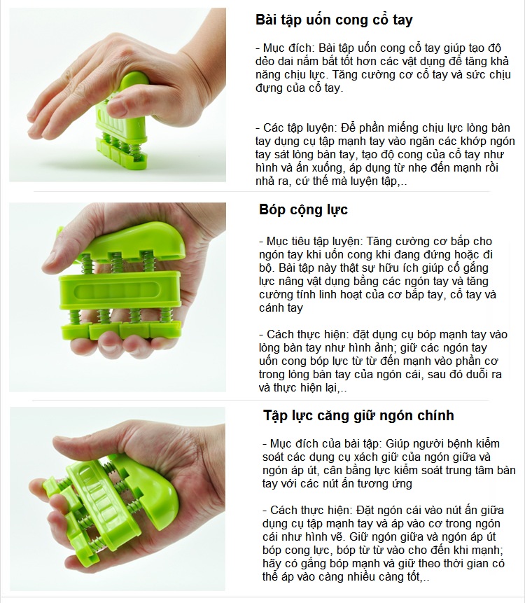 Thiet bi tap nam manh tay va cam nam vat dung - Y Khoa Kim Minh