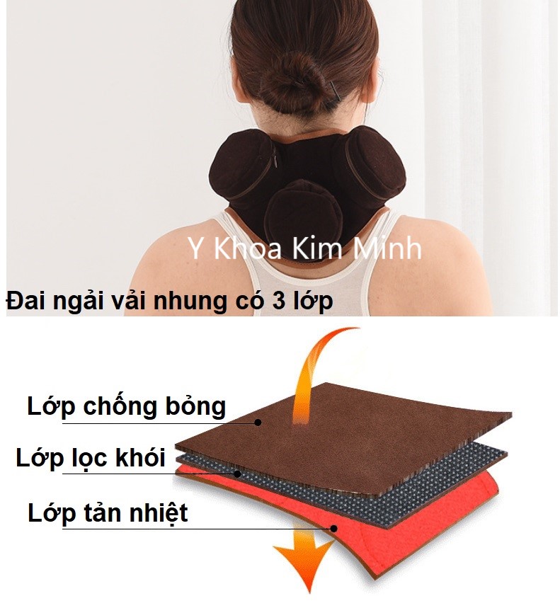 Thông số đai xông nhang ngải cứu 3 bầu trị đau cổ