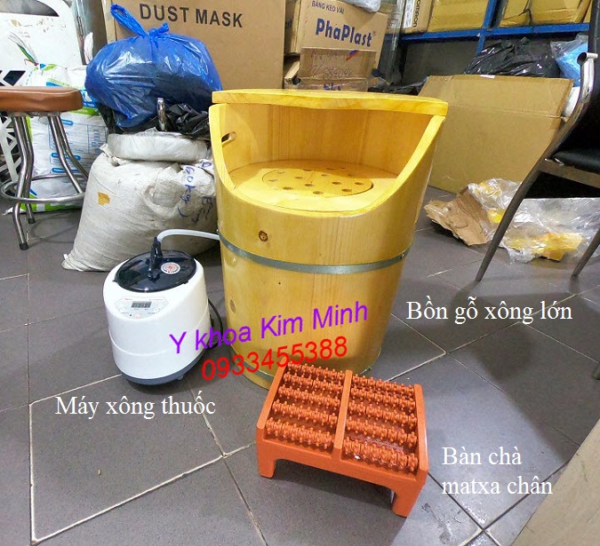 Thông số của bồn gỗ ngâm chân, xông thuốc chữa bệnh 3 trong 1 - Y khoa Kim Minh