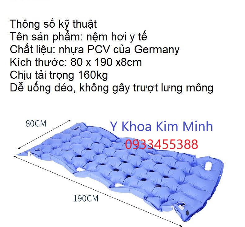 Thông tin nệm hơi y tế nằm chống loét người bệnh