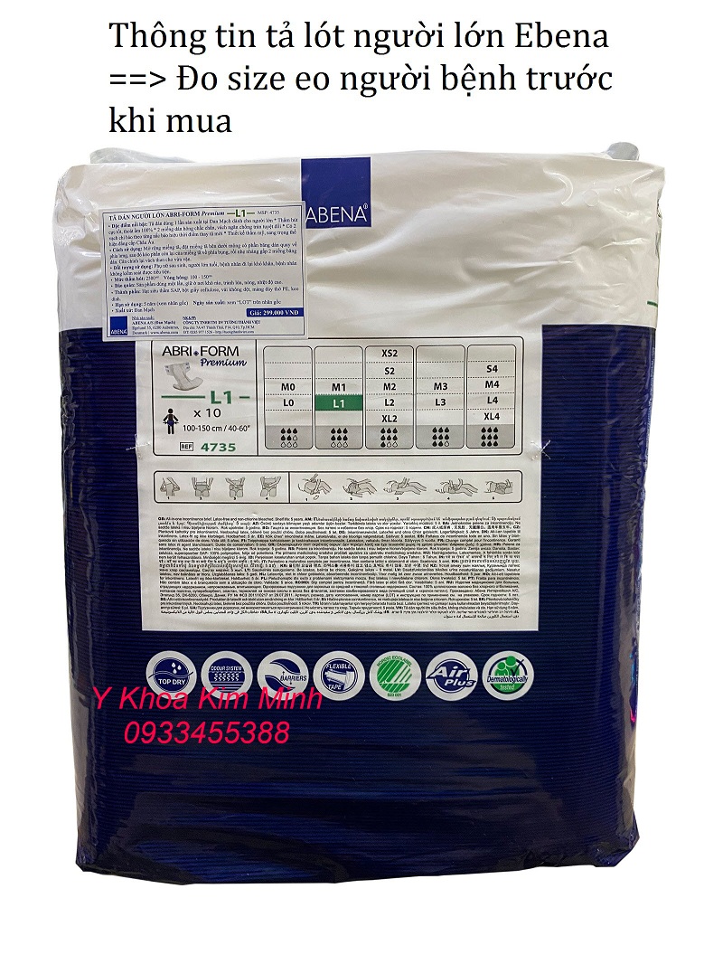 Chọn mua tả lót người lớn Ebena Đan Mạch tại Y Khoa Kim Minh