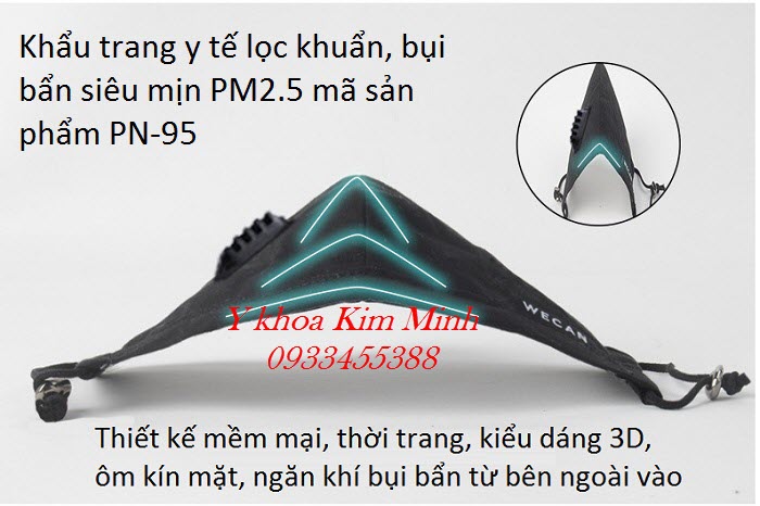 Thông tin về khẩu trang y tế lọc bụi đi đường tái sử dụng nhiều lần PN-95 - Y khoa Kim Minh